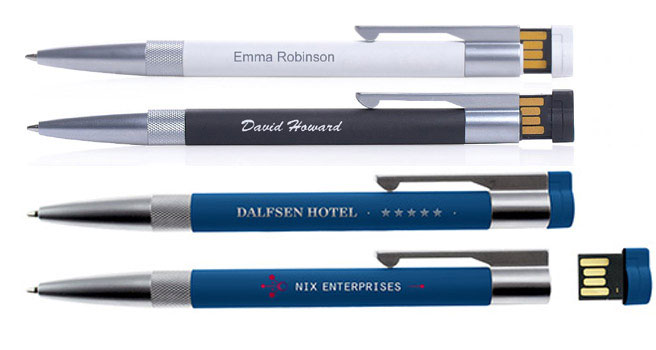 Bolígrafo usb con logo para empresas