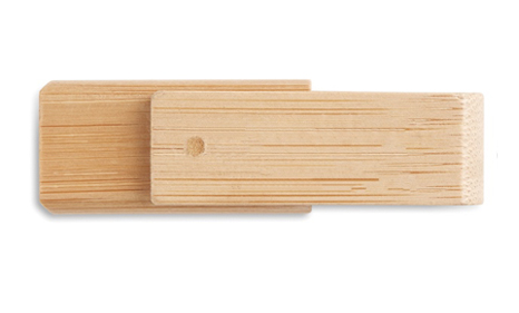 Usb giratorio personalizado de madera de bambú