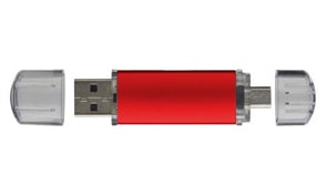 Memorias USB metal promocionales color rojo