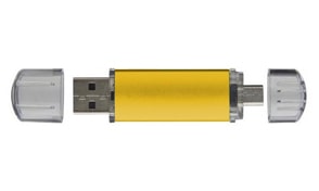 USB personalizables metal color amarillo