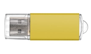 Pendrive de metal corporativo color amarillo