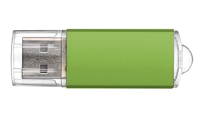 USBs de metal promocionales color verde
