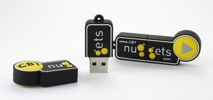 Memoria USB en 3D personalizada con la forma del logotipo